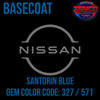 BMW Santorin Blue | 327 / 571 | 2000 | OEM Basecoat - The Spray Source - Tamco Paint Manufacturing