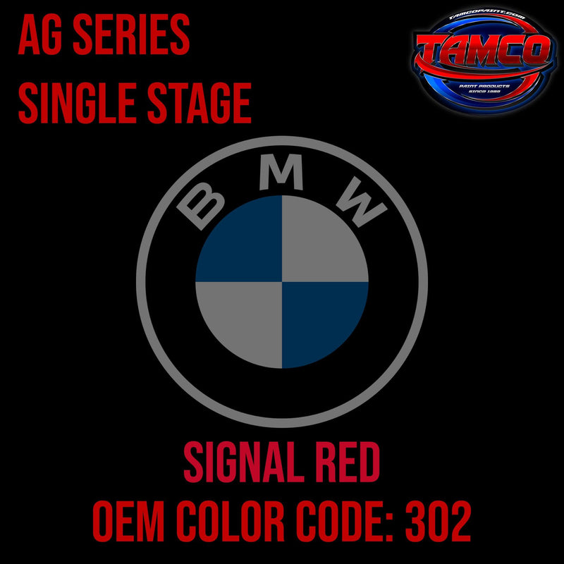 BMW Signal Red | 302 | 1955-1962 | OEM AG Series Single Stage - The Spray Source - Tamco Paint Manufacturing