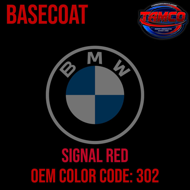 BMW Signal Red | 302 | 1955-1962 | OEM Basecoat - The Spray Source - Tamco Paint Manufacturing