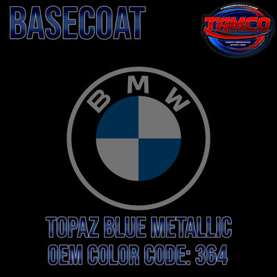 BMW Topaz Blue Metallic | 364 | 1998-2003 | OEM Basecoat - The Spray Source - Tamco Paint Manufacturing