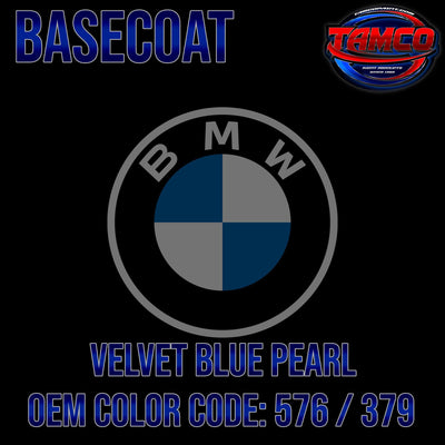 BMW Velvet Blue Pearl | 576 / 379 | 1997;2000 | OEM Basecoat - The Spray Source - Tamco Paint Manufacturing