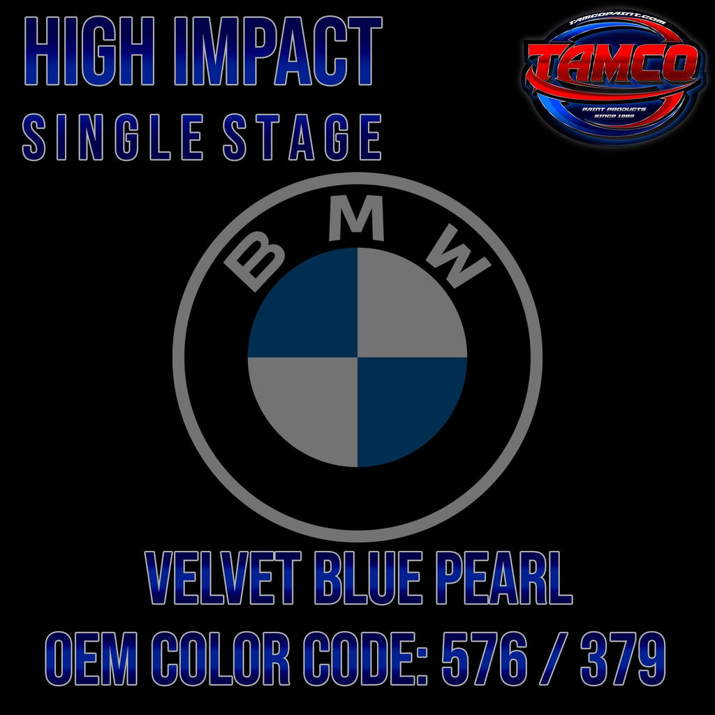 BMW Velvet Blue Pearl | 576 / 379 | 1997;2000 | OEM High Impact Single Stage - The Spray Source - Tamco Paint Manufacturing