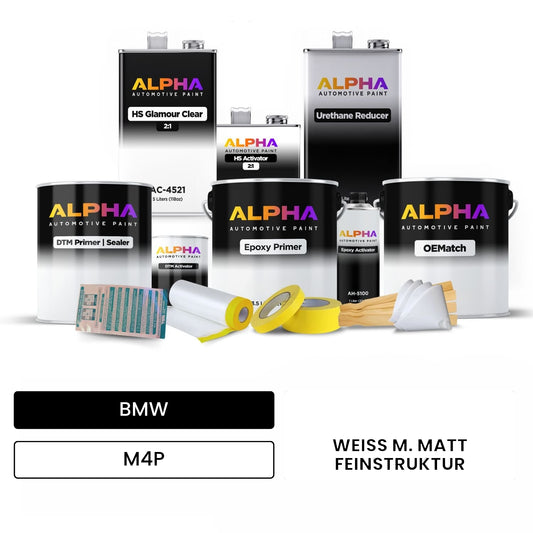 BMW WEISS M. MATT FEINSTRUKTUR  M4P OEMatch Vehicle Paint Kit