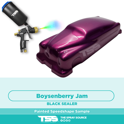 Boysenberry Jam Pre-Sprayed Speedshape Paint Sample (Black Ground Coat) - The Spray Source - Tamco Paint