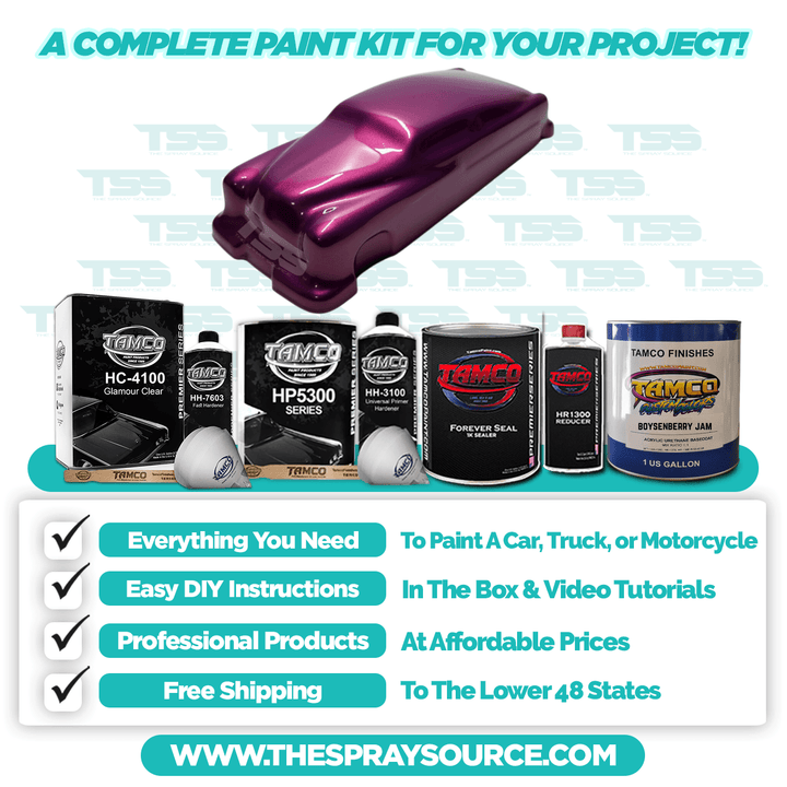 Boysenberry Jam Extra Small Car Kit (Black Ground Coat) - The Spray Source - Tamco Paint