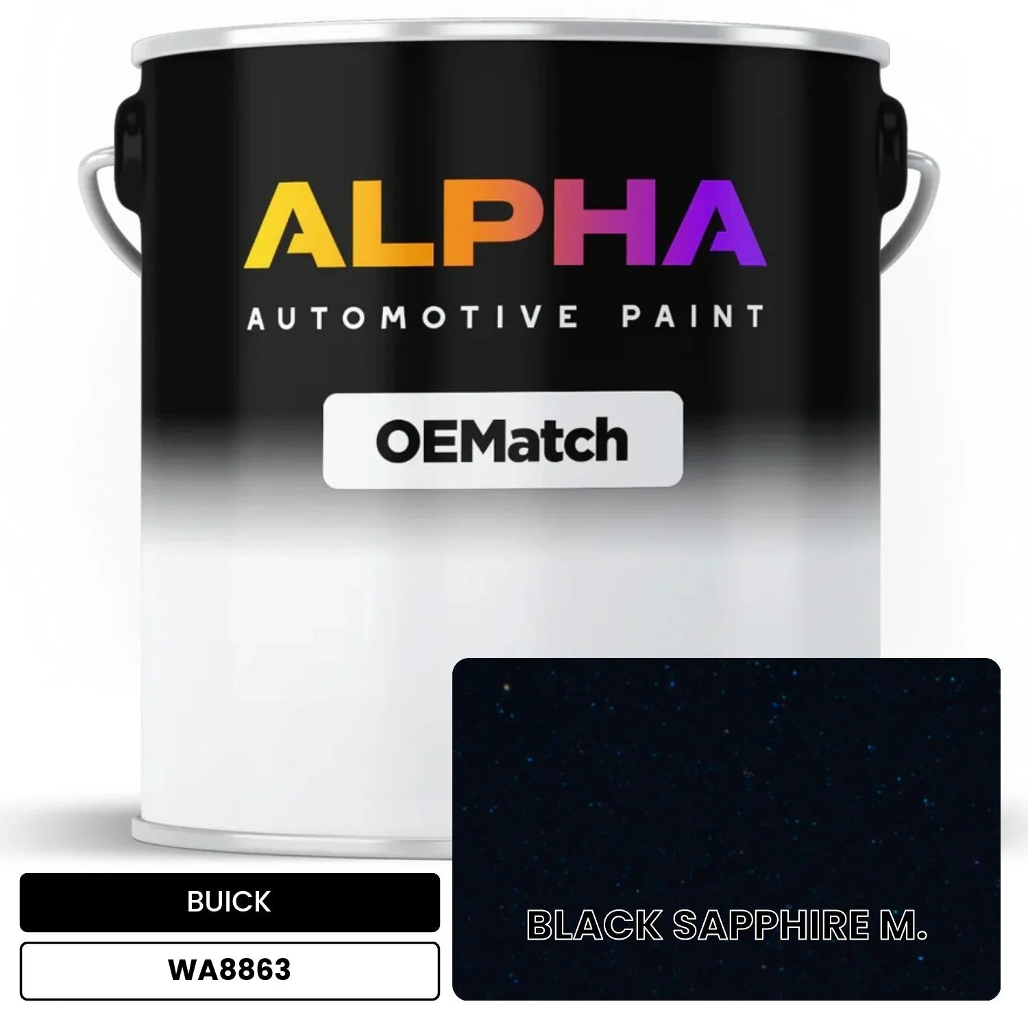 BUICK BLACK SAPPHIRE M. WA8863 OEMatch Basecoat