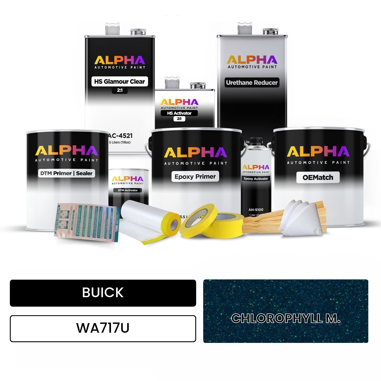 BUICK CHLOROPHYLL M. WA717U OEMatch Vehicle Paint Kit