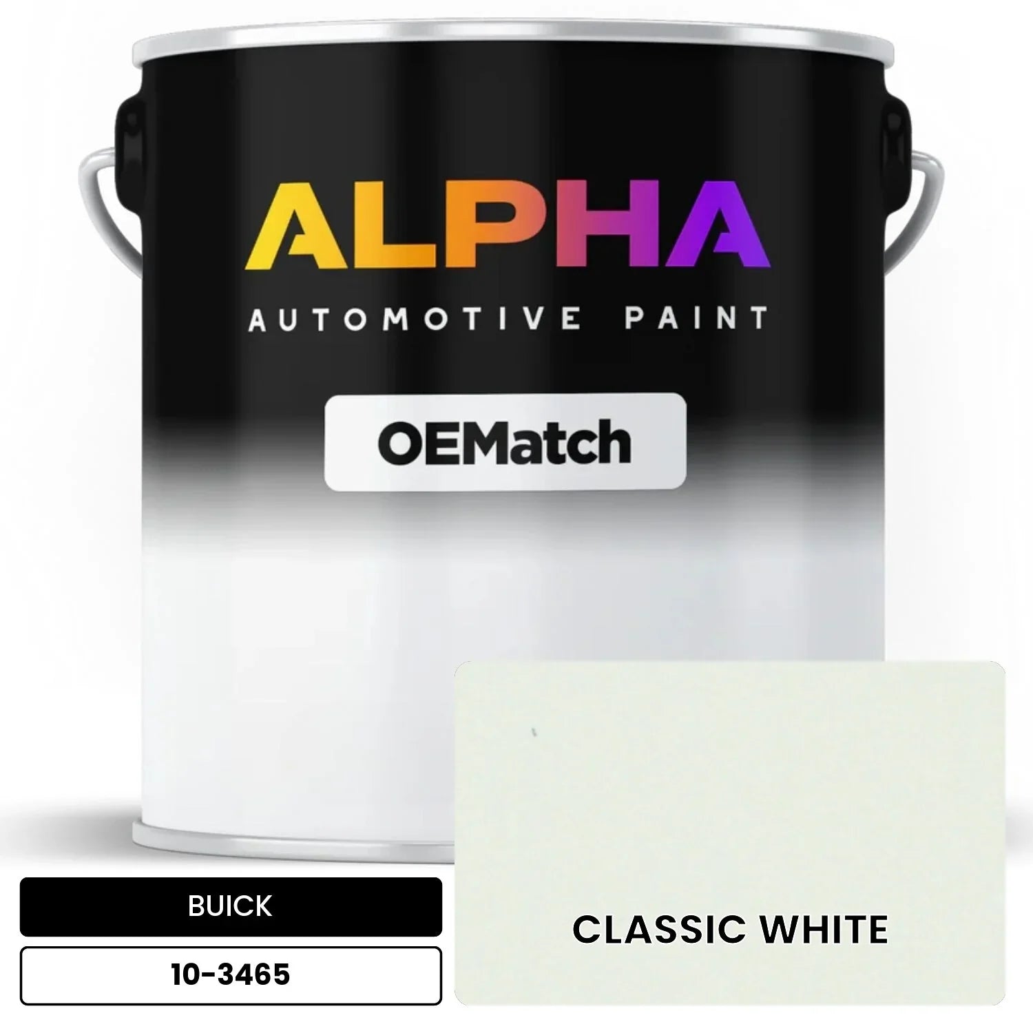 BUICK CLASSIC WHITE 10-3465 OEMatch Basecoat