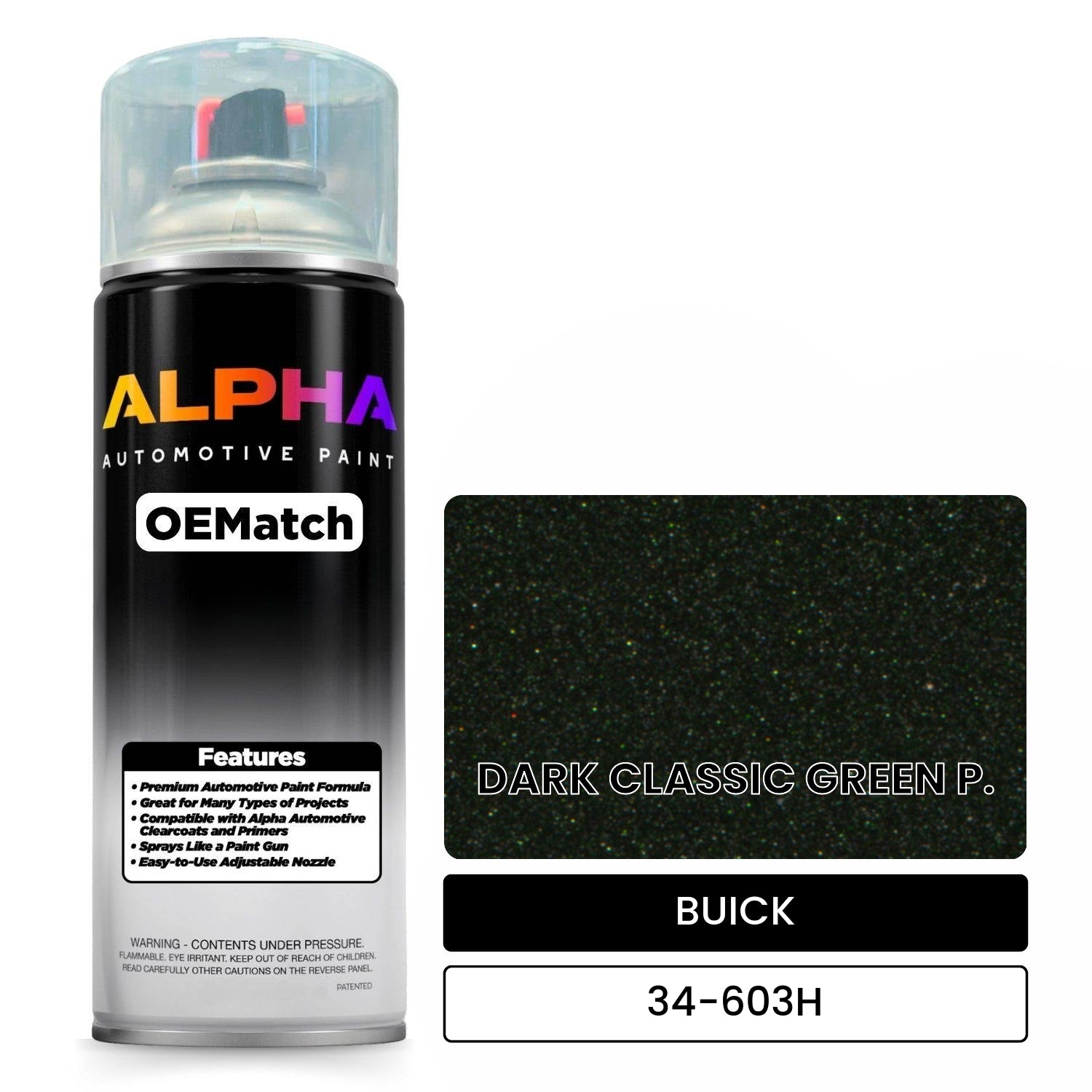 BUICK DARK CLASSIC GREEN P. 34-603H OEMatch Spraycan