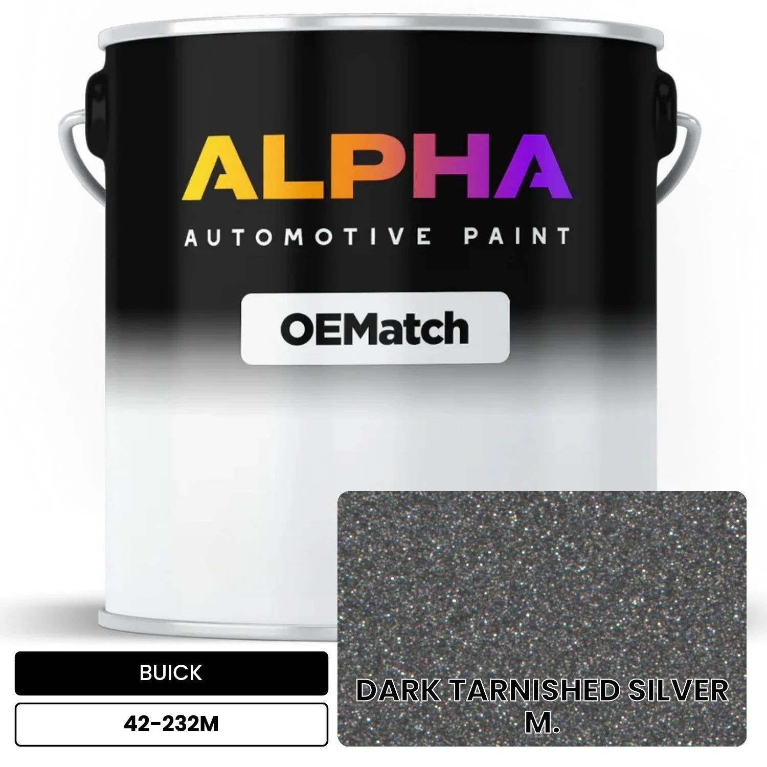 BUICK DARK TARNISHED SILVER M. 42-232M OEMatch Basecoat