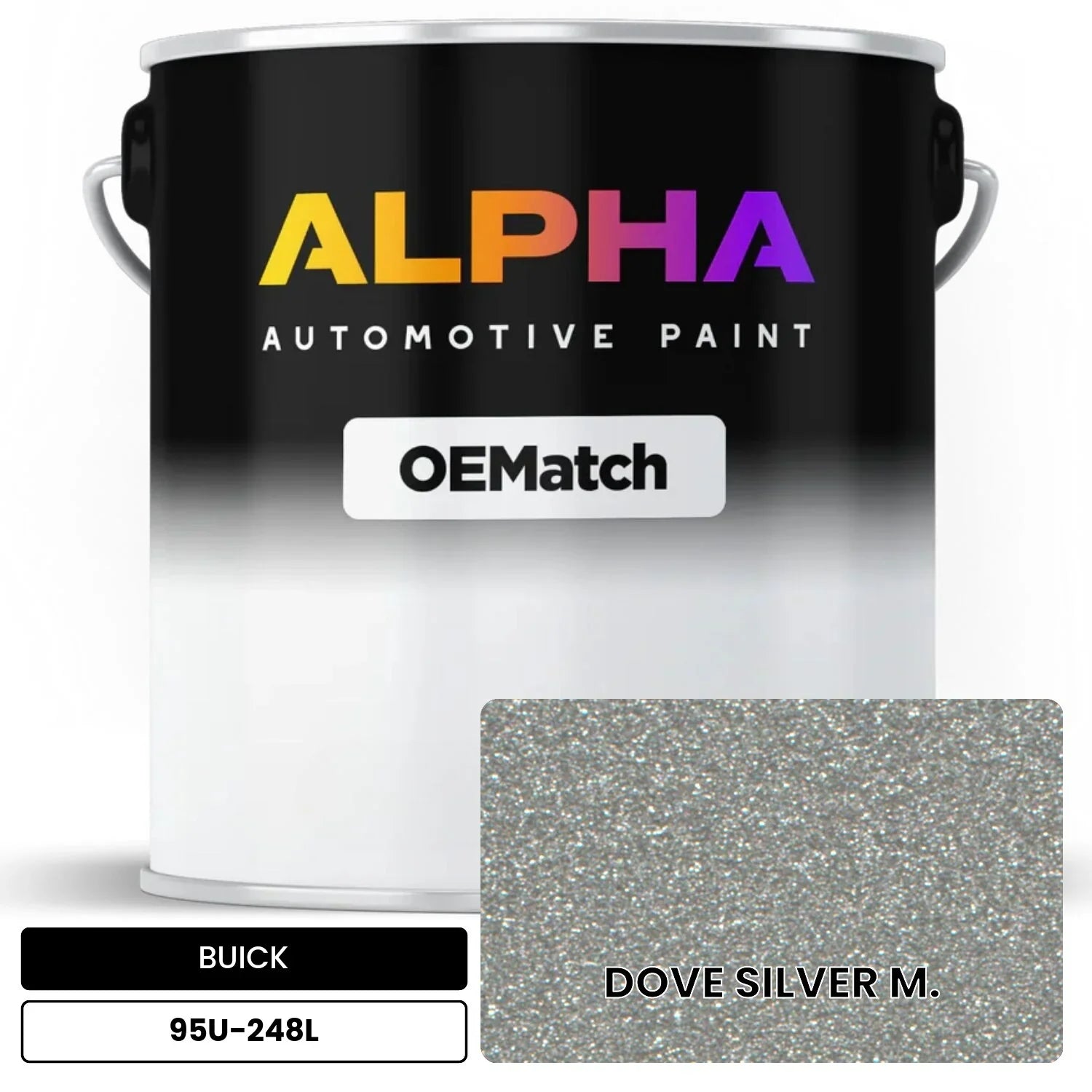 BUICK DOVE SILVER M. 95U-248L OEMatch Basecoat