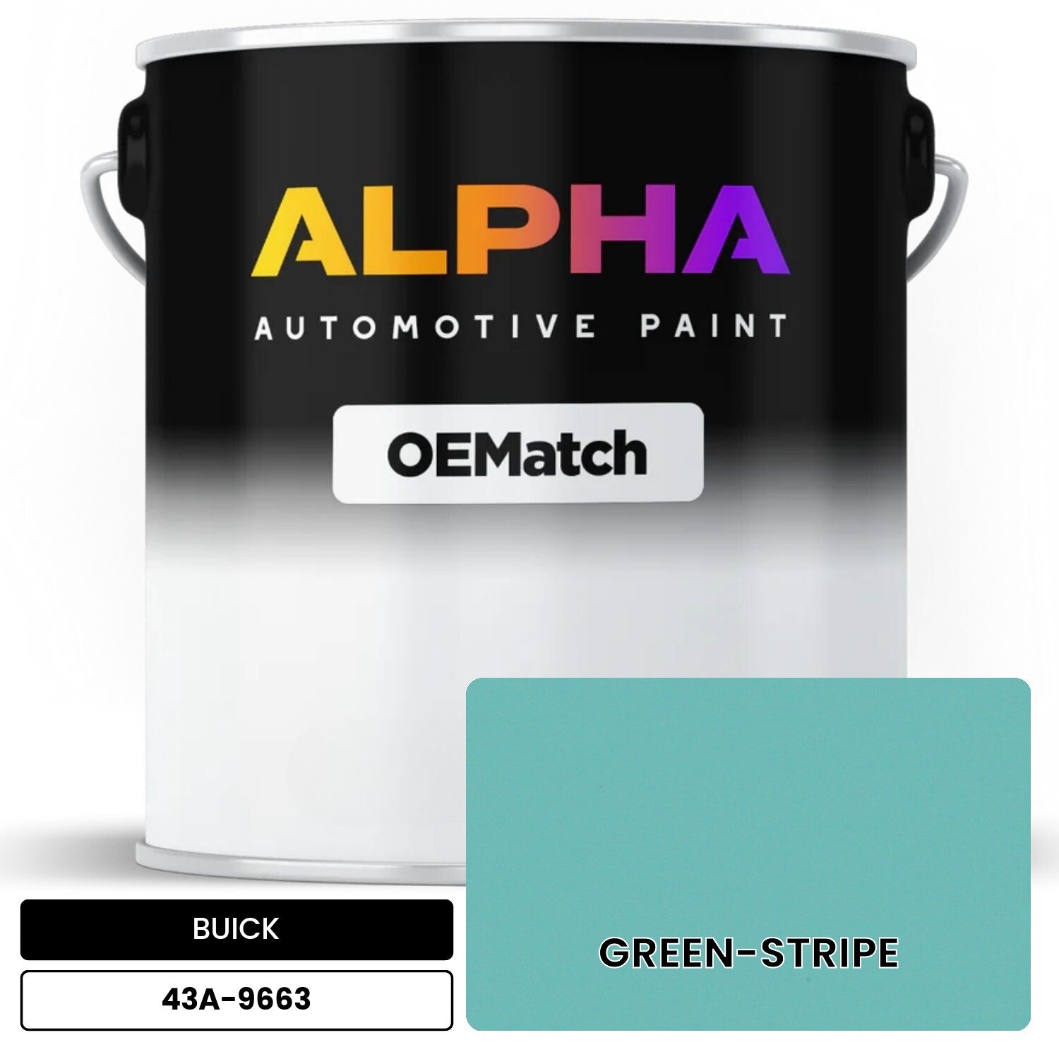 BUICK GREEN-STRIPE 43A-9663 OEMatch Basecoat