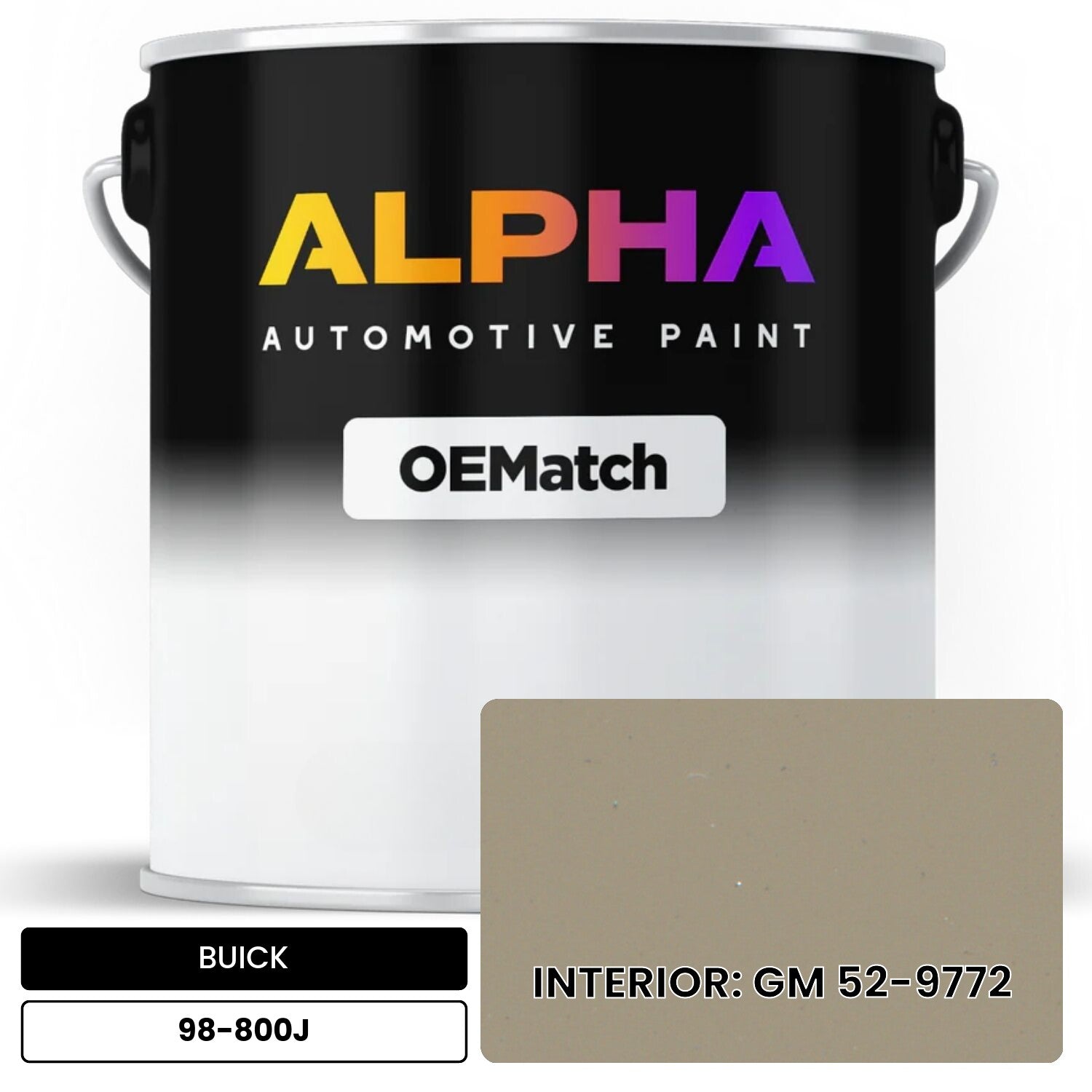 BUICK INTERIOR: GM 52-9772 98-800J OEMatch Basecoat