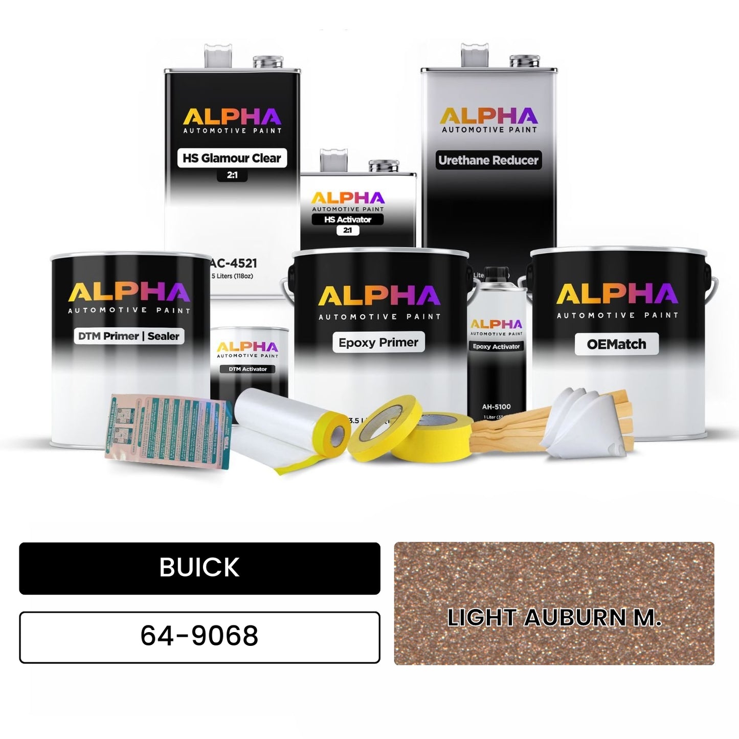 BUICK LIGHT AUBURN M. 64-9068 OEMatch Vehicle Paint Kit