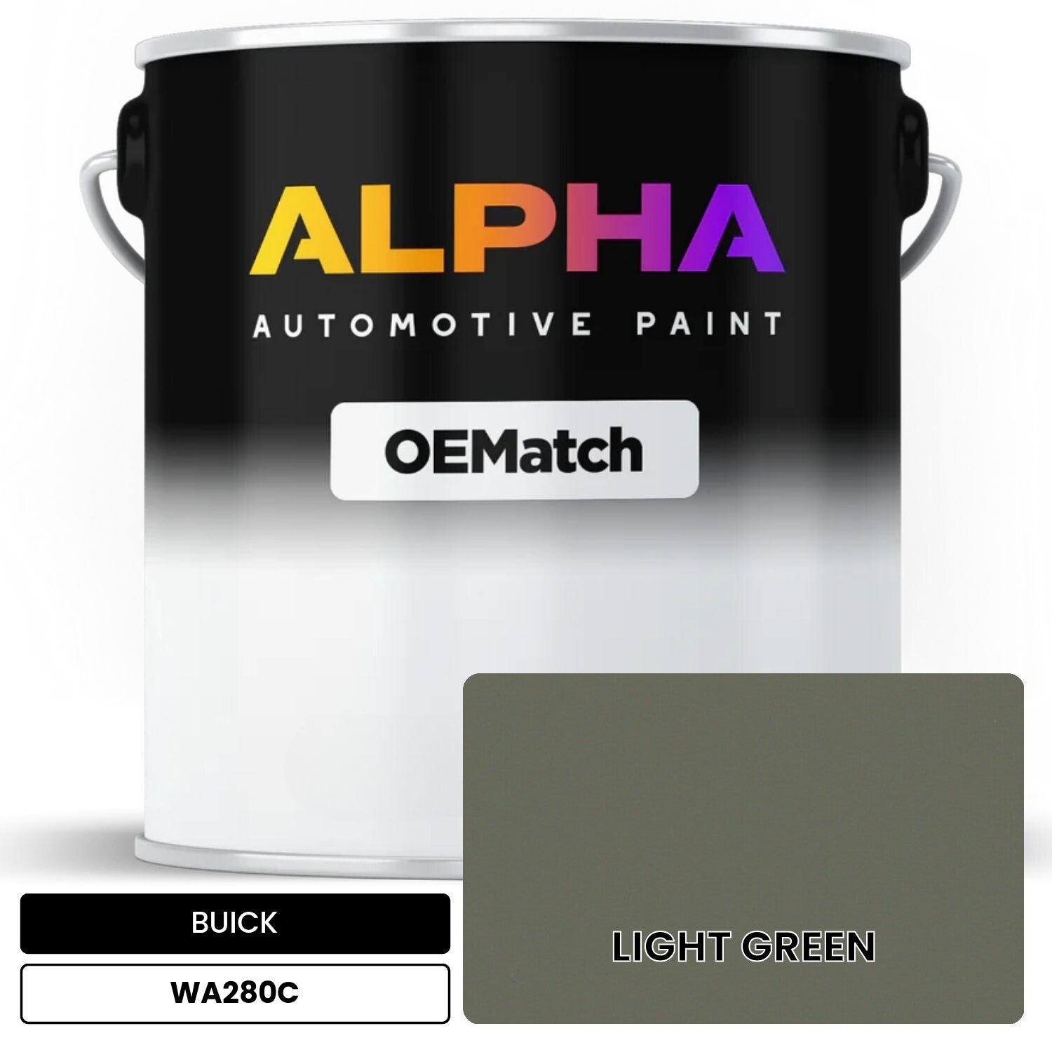 BUICK LIGHT GREEN WA280C OEMatch Basecoat