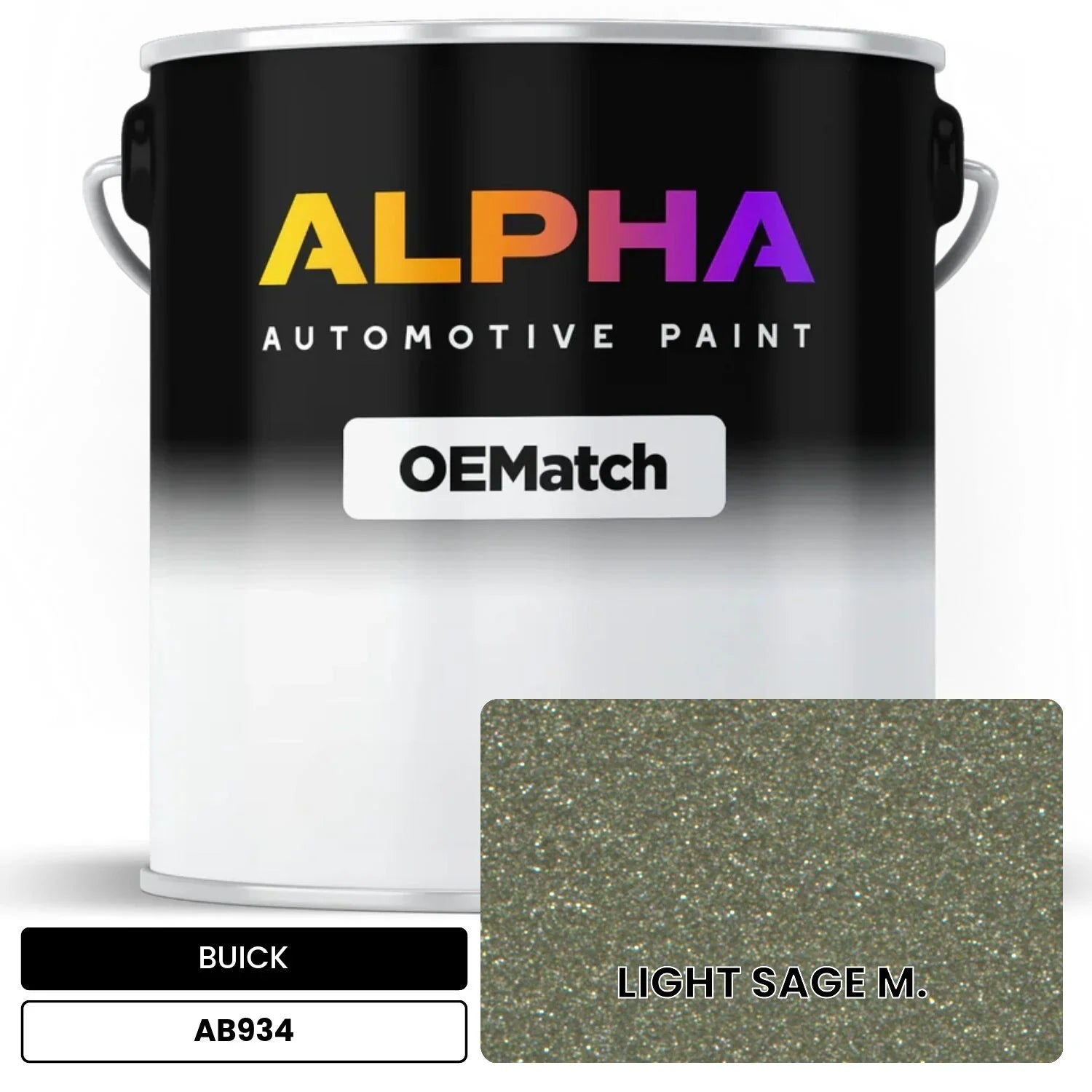 BUICK LIGHT SAGE M. AB934 OEMatch Basecoat