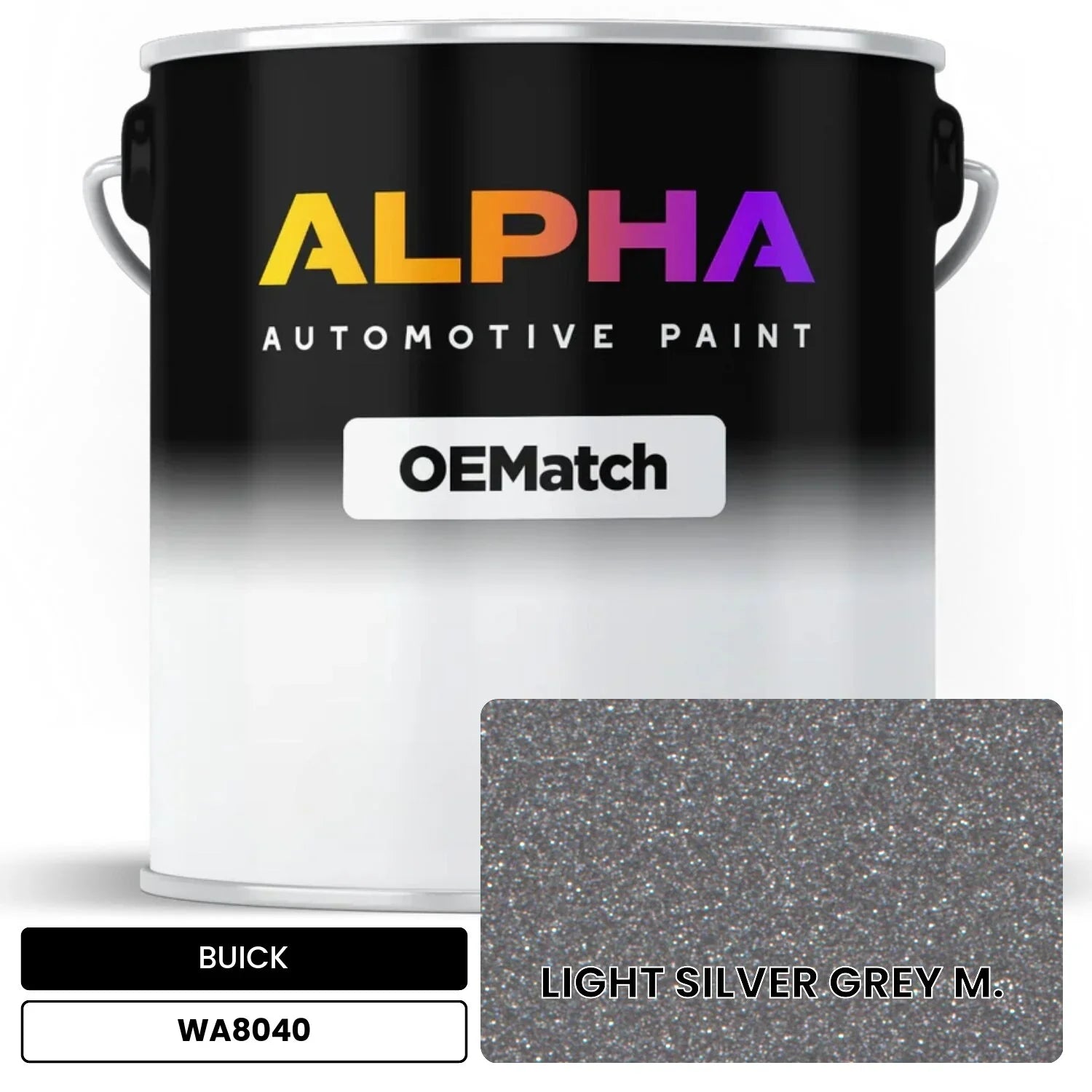 BUICK LIGHT SILVER GREY M. WA8040 OEMatch Basecoat