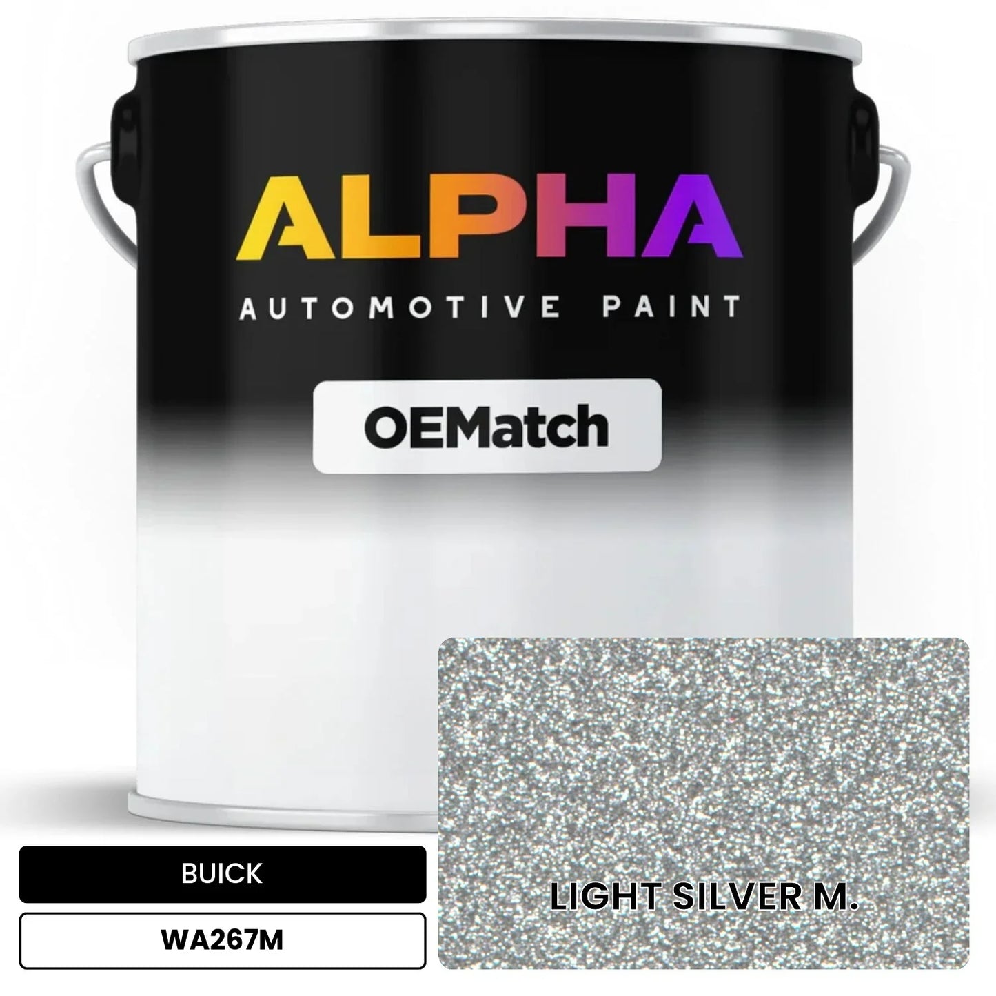 BUICK LIGHT SILVER M. WA267M OEMatch Basecoat