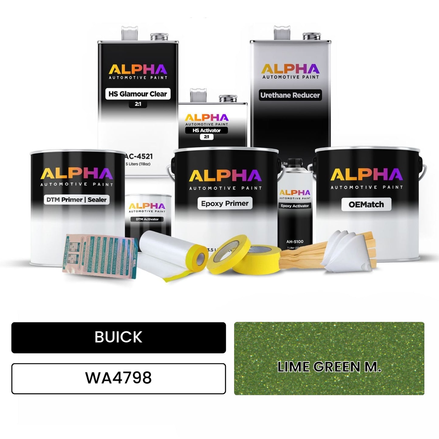 BUICK LIME GREEN M. WA4798 OEMatch Vehicle Paint Kit