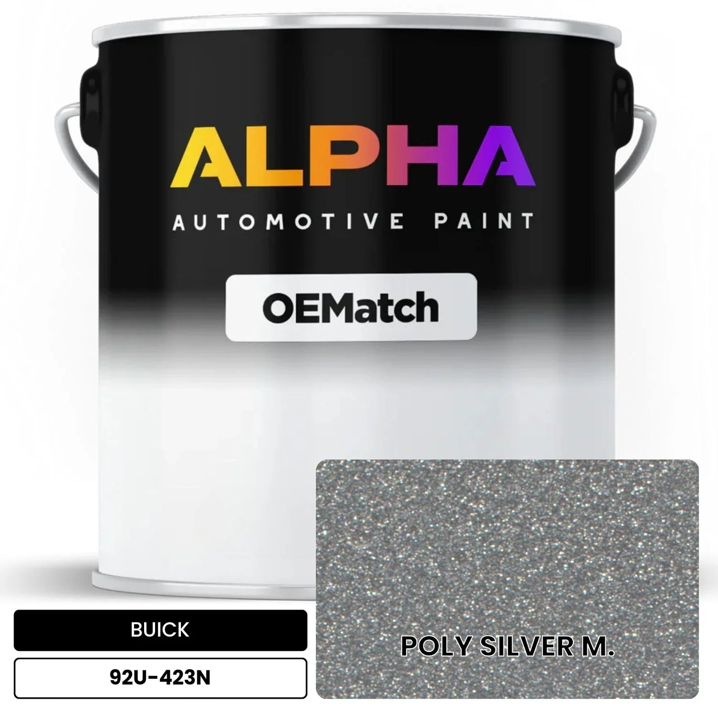 BUICK POLY SILVER M. 92U-423N OEMatch Basecoat