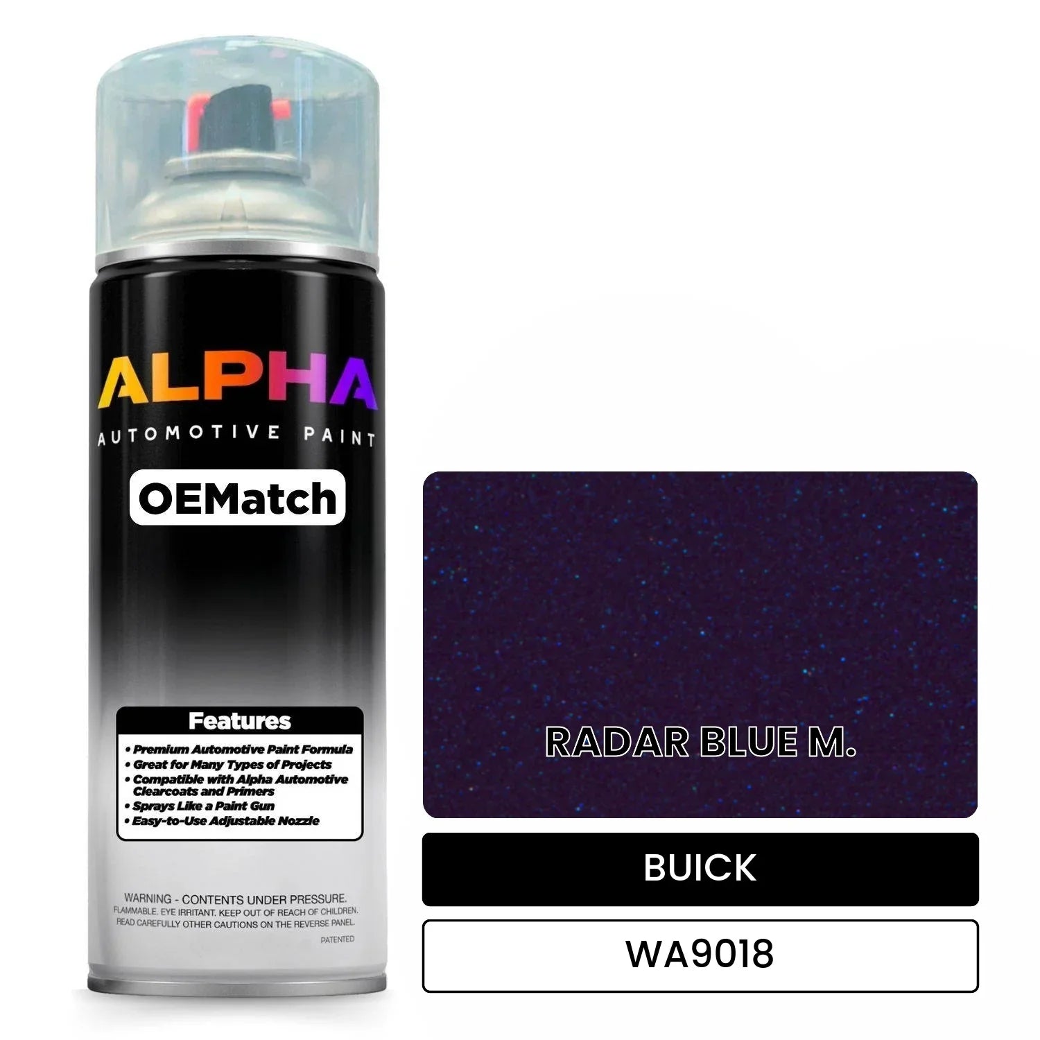BUICK RADAR BLUE M. WA9018 OEMatch Spraycan