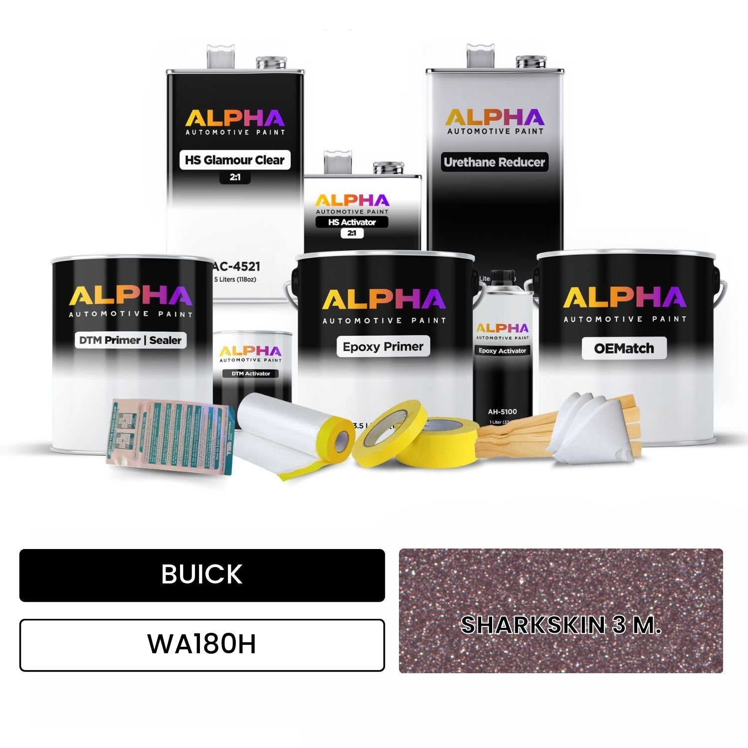 BUICK SHARKSKIN 3 M. WA180H OEMatch Vehicle Paint Kit