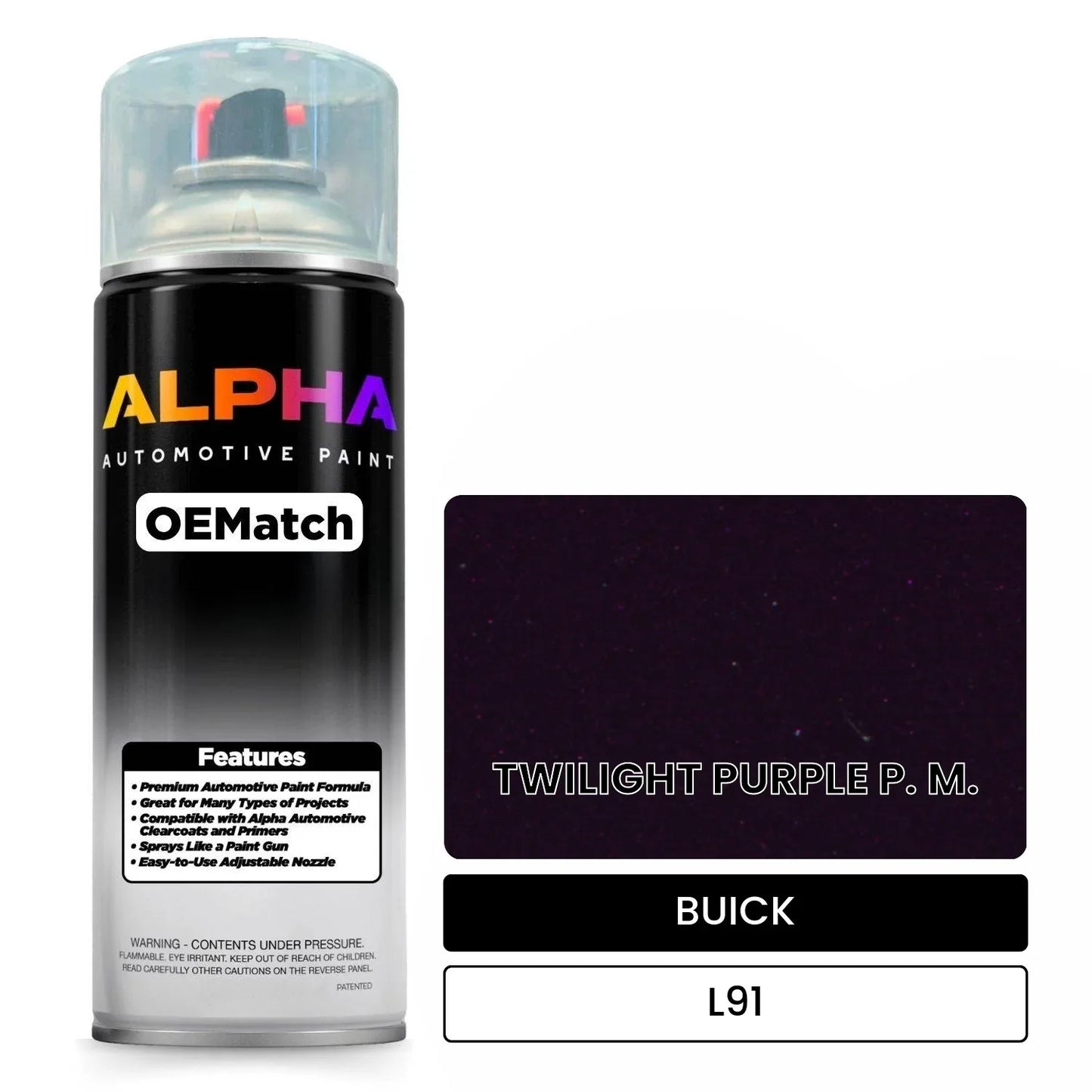 BUICK TWILIGHT PURPLE P. M. L91 OEMatch Spraycan