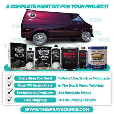 Cabernet Candy Pearl Large Car Kit (Black Ground Coat) - The Spray Source - Tamco Paint