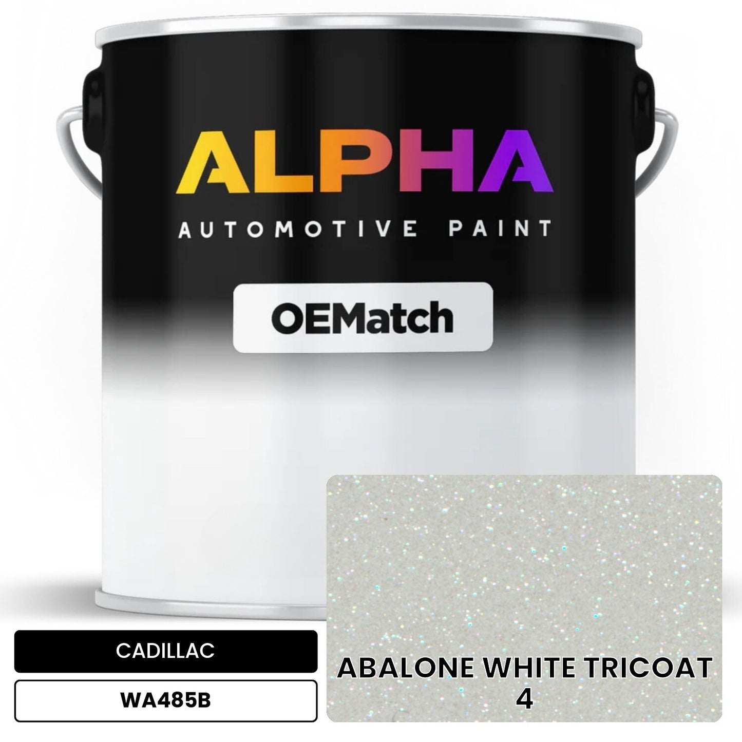 CADILLAC ABALONE WHITE TRICOAT 4  WA485B OEMatch Basecoat
