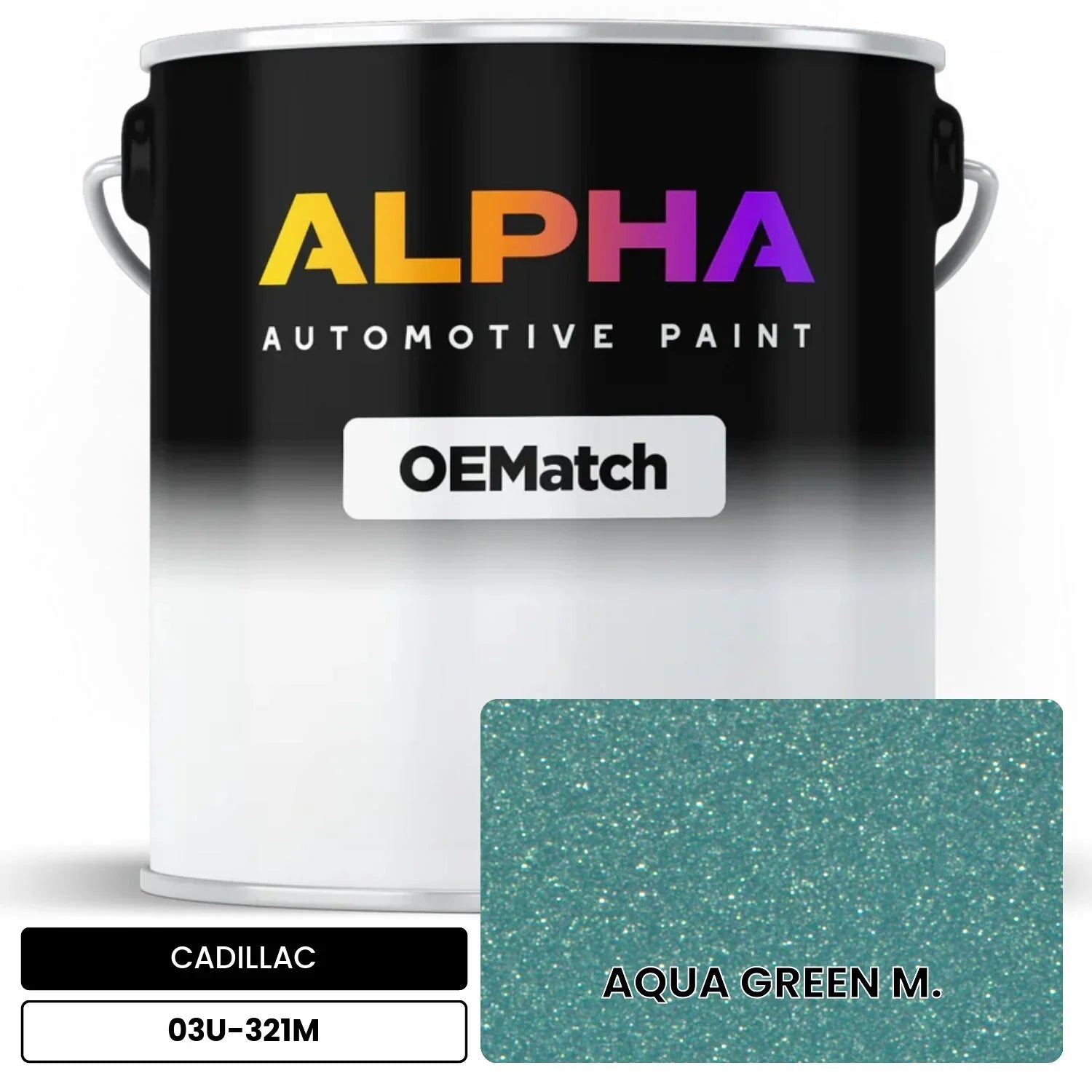 CADILLAC AQUA GREEN M. 03U-321M OEMatch Basecoat