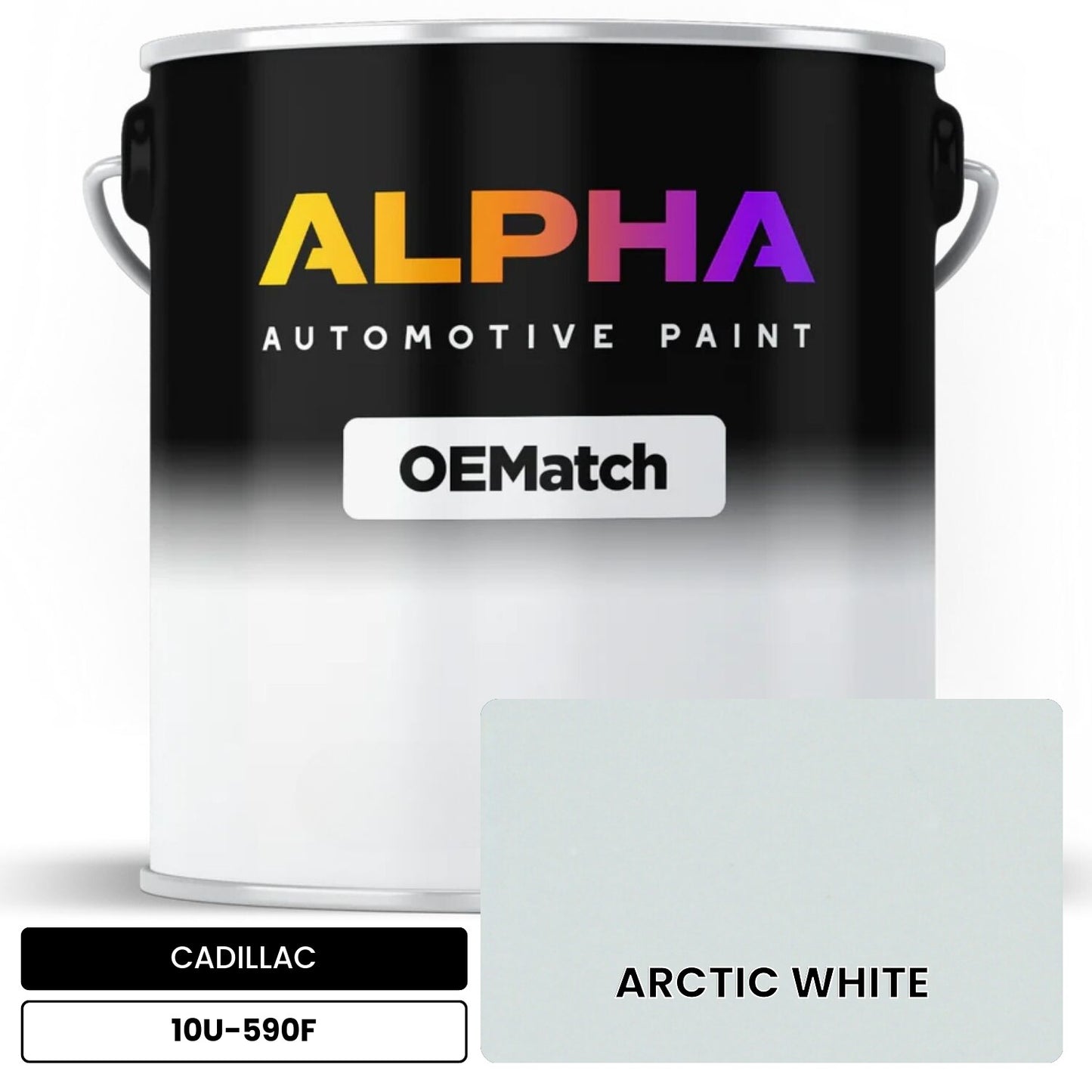 CADILLAC ARCTIC WHITE 10U-590F OEMatch Basecoat