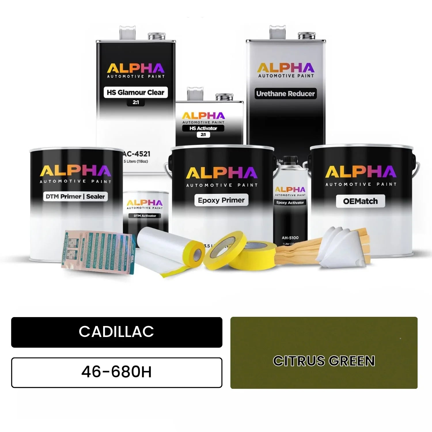 CADILLAC CITRUS GREEN 46-680H OEMatch Vehicle Paint Kit