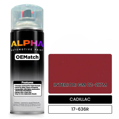 CADILLAC INTERIOR: GM 02-217M 17-636R | OEMatch Automotive Spraycan