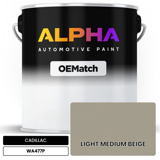 CADILLAC LIGHT MEDIUM BEIGE WA477P OEMatch Basecoat