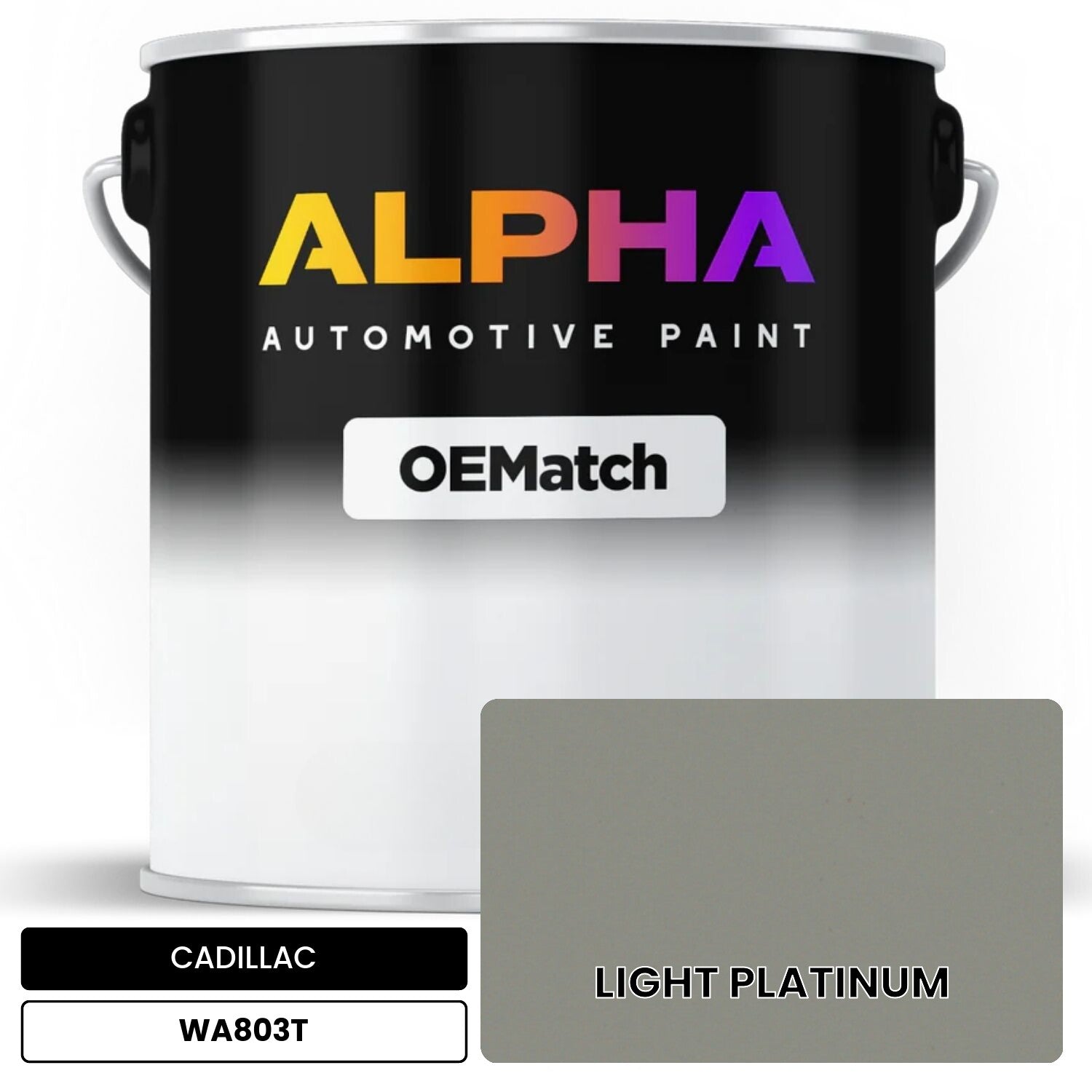 CADILLAC LIGHT PLATINUM WA803T OEMatch Basecoat
