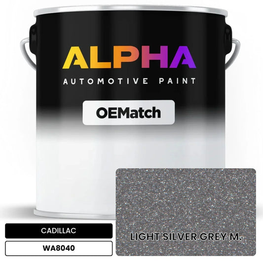 CADILLAC LIGHT SILVER GREY M. WA8040 OEMatch Basecoat