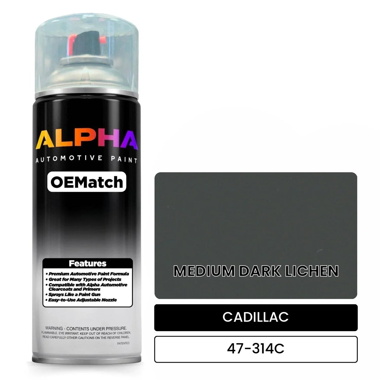 CADILLAC MEDIUM DARK LICHEN 47-314C OEMatch Spraycan