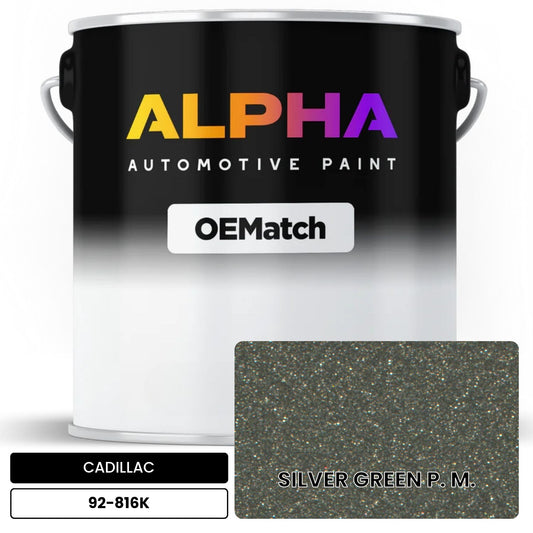 CADILLAC SILVER GREEN P. M. 92-816K OEMatch Basecoat