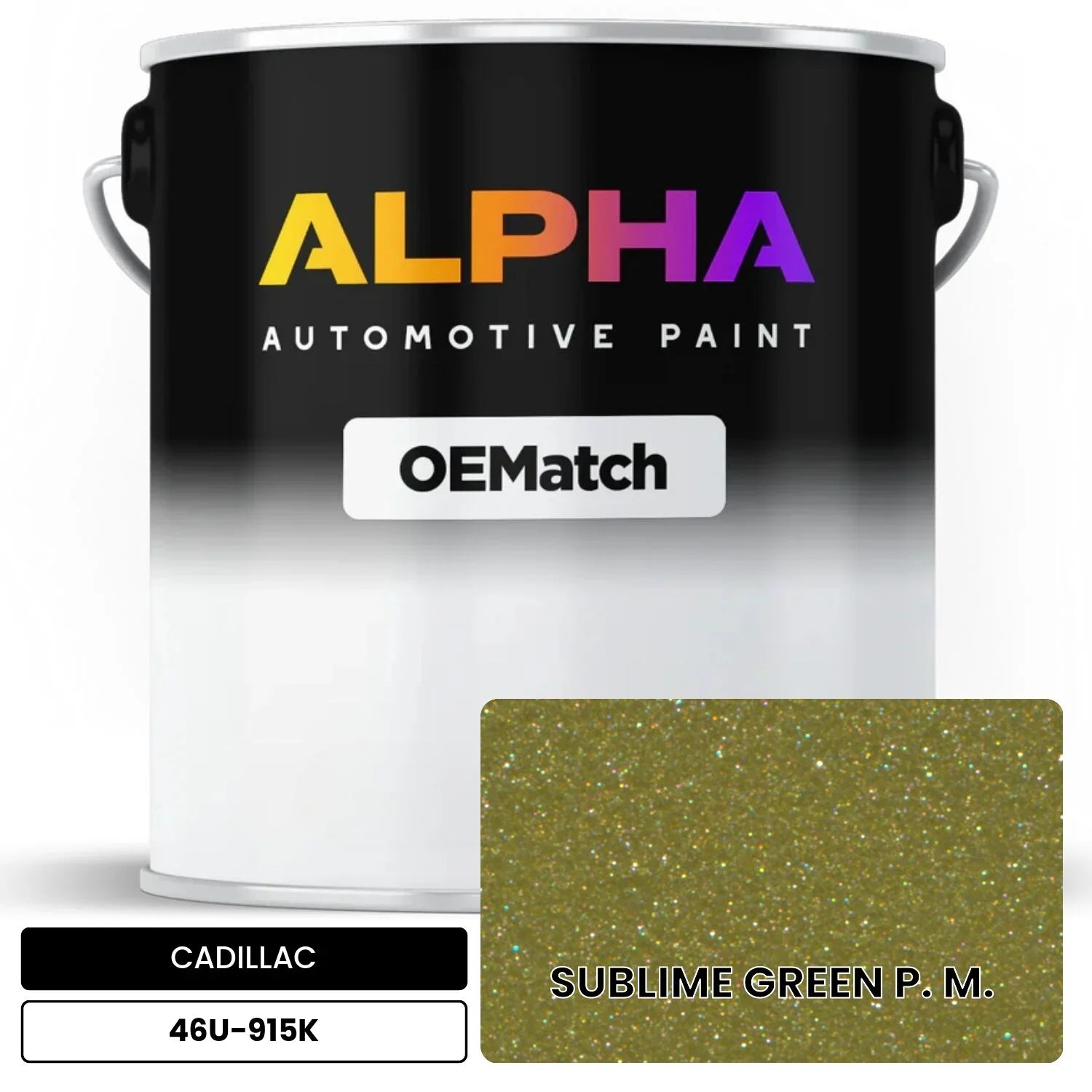 CADILLAC SUBLIME GREEN P. M. 46U-915K OEMatch Basecoat
