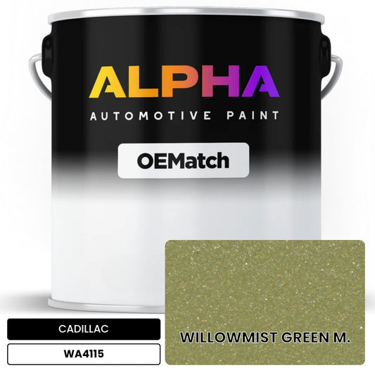 CADILLAC WILLOWMIST GREEN M. WA4115 OEMatch Basecoat
