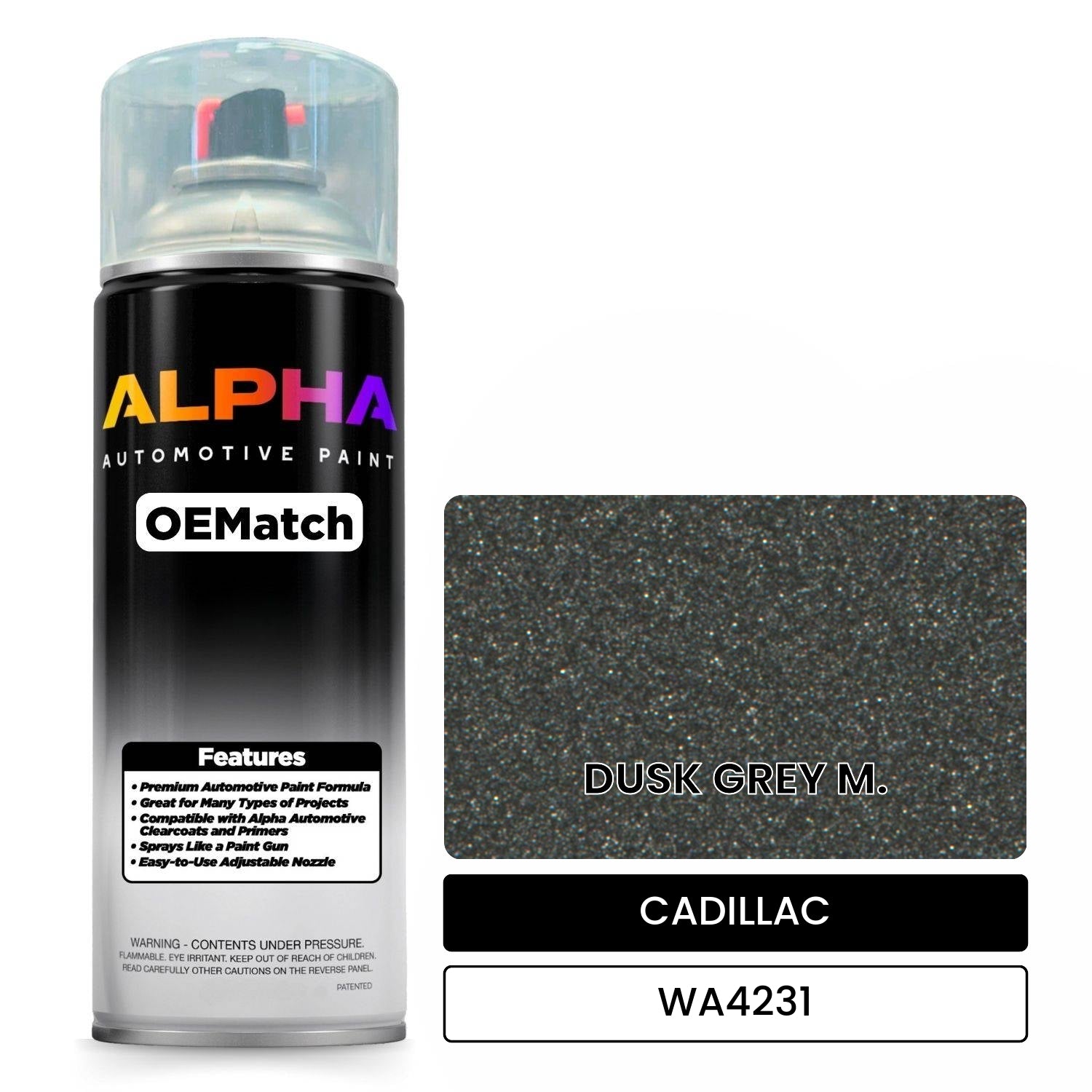 CADILLAC DUSK GREY M. WA4231 OEMatch Spraycan