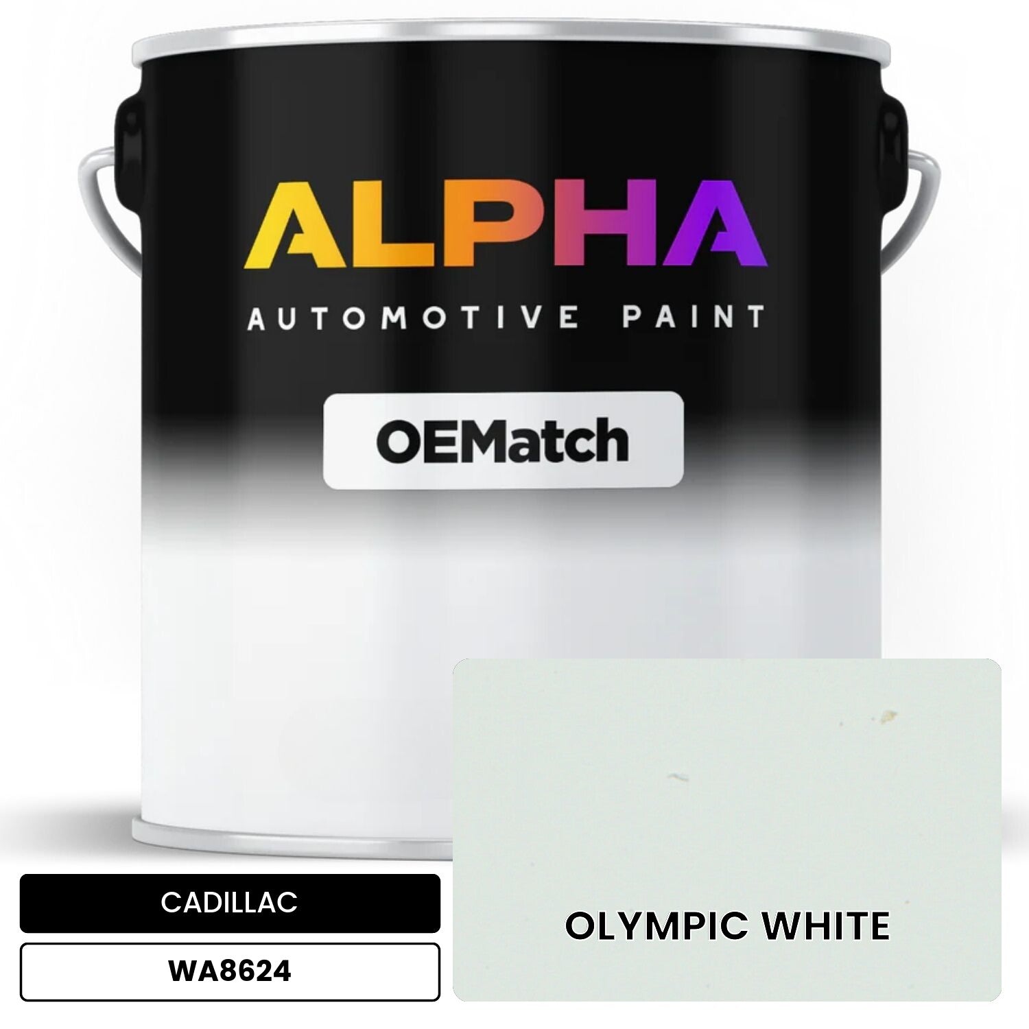 CADILLAC OLYMPIC WHITE WA8624 OEMatch Basecoat