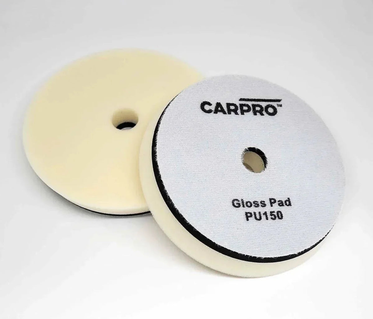 CarPro Gloss Pad PU150 polishing foam pads for automotive detailing on white background