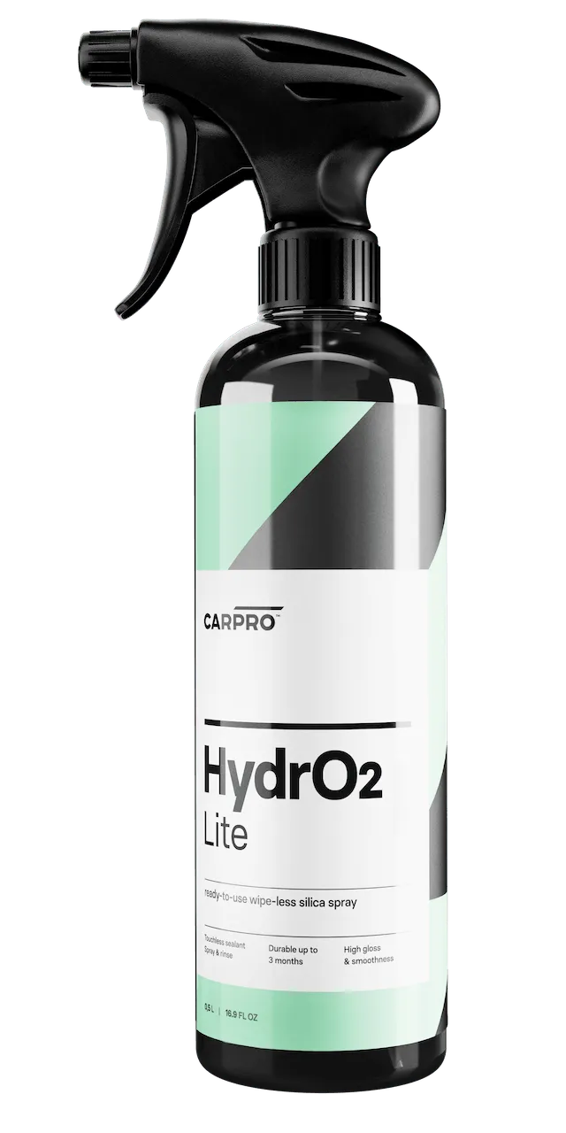 CarPro Hydro2 Lite ready-to-use silica spray in black spray bottle for car care