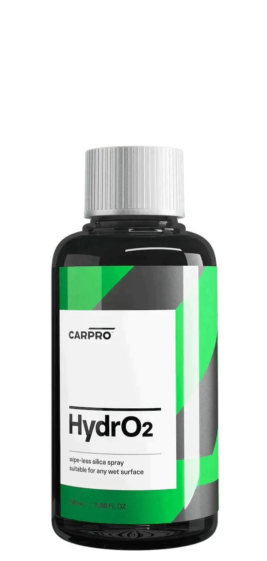 CarPro Hydro2 wipe-less silica spray sealant in 100ml black bottle with green and white label