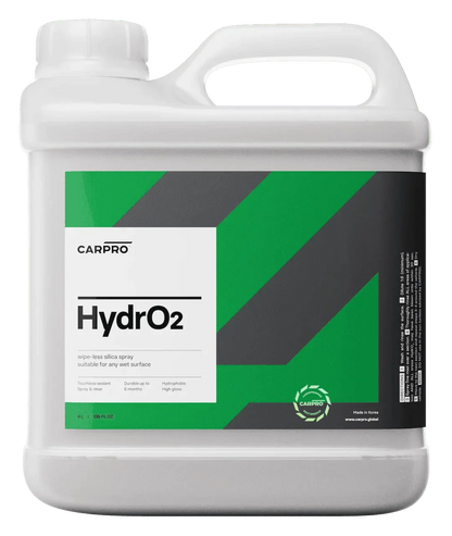 CarPro Hydro2 touchless sealant concentrate in 4L container with green and black label