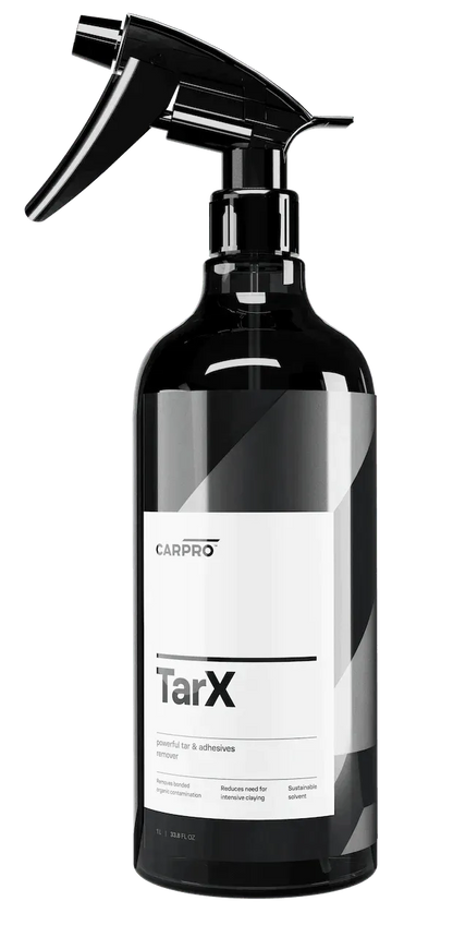 CarPro TarX black spray bottle for tar and adhesive remover with trigger spray