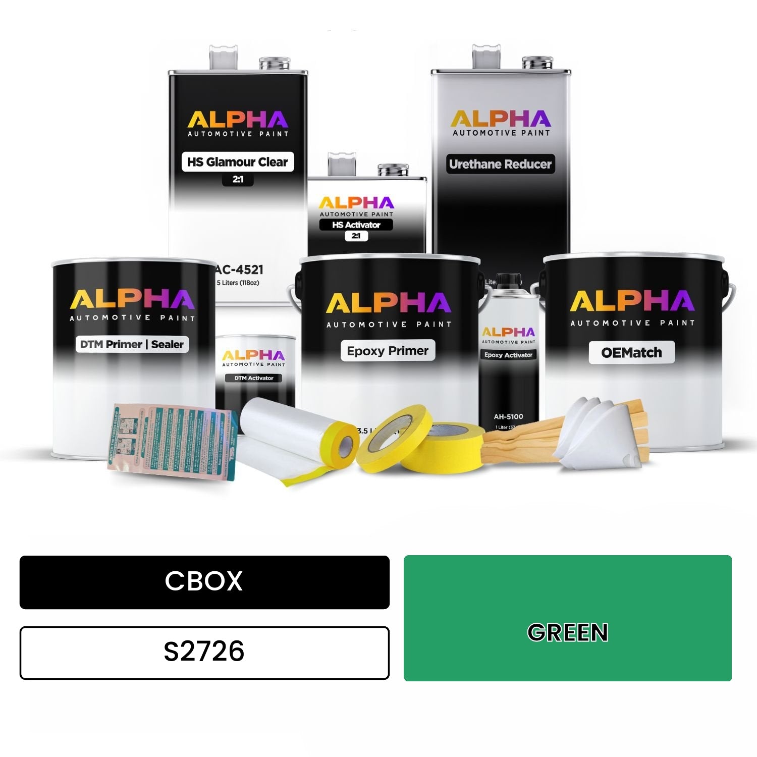 CBOX GREEN S2726 OEMatch Vehicle Paint Kit