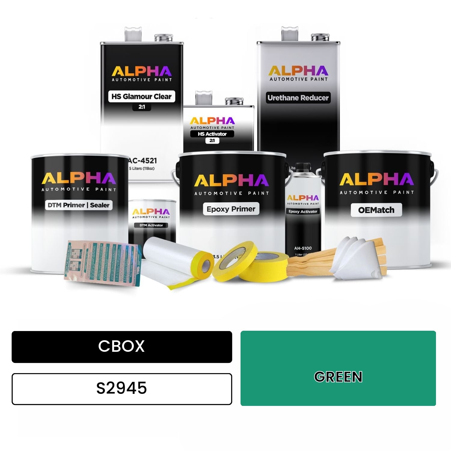 CBOX GREEN S2945 OEMatch Vehicle Paint Kit