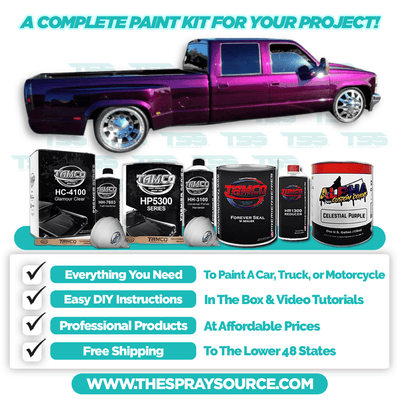 Celestial Purple Extra Large Car Kit (Black Ground Coat) - The Spray Source - Alpha Pigments